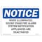 Signmission OSHA Notice, 5" Height, When Illuminated Sound Stage Fire Alarm Sign, 7" X 5", Landscape OS-NS-D-57-L-19047 - alternate 1